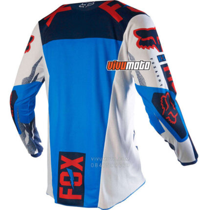 Áo cào cào Fox 180 Vicious trắng xanh
