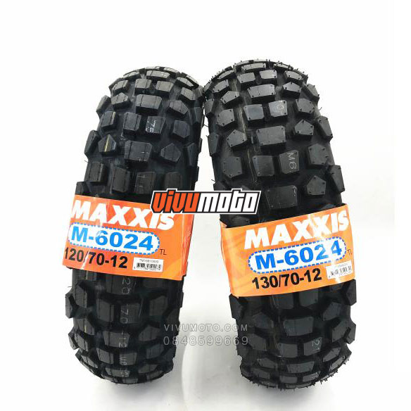 Lốp gai địa hình dual-sport cho xe Yamaha MSX, mini bike, xe ga scooter Maxxis M-6024 120/70-12, 130/70-12