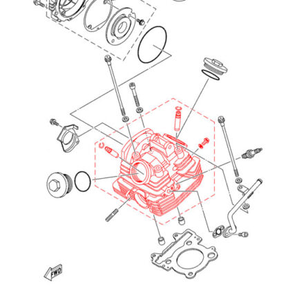 Đầu xi lanh chính hãng Yamaha Tricker (XG250), Serow 250 (XT250), XT250X